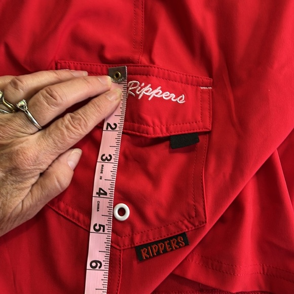 MAUI RIPPERS WOMENS LIGHTWEIGHT STRETH DRAWSTRING RED BOARD SHORTS SZ 8 - Picture 16 of 16